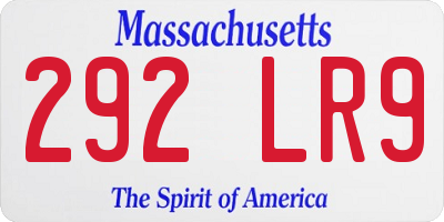 MA license plate 292LR9