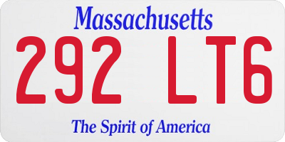 MA license plate 292LT6