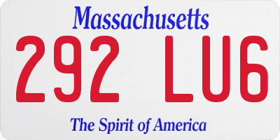 MA license plate 292LU6