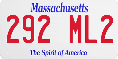 MA license plate 292ML2