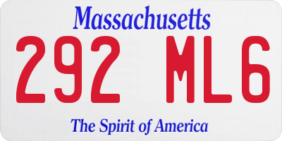 MA license plate 292ML6