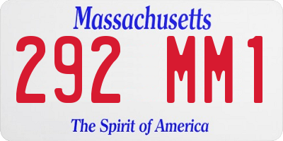 MA license plate 292MM1