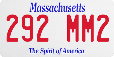 MA license plate 292MM2