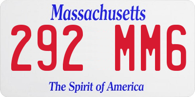 MA license plate 292MM6