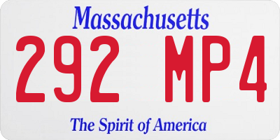 MA license plate 292MP4