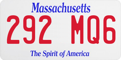 MA license plate 292MQ6