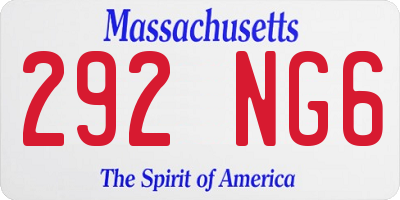 MA license plate 292NG6