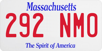 MA license plate 292NM0