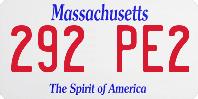MA license plate 292PE2