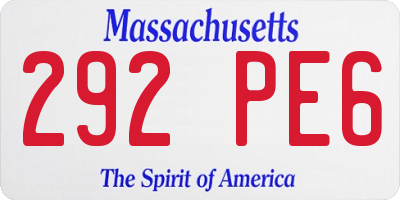 MA license plate 292PE6