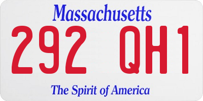 MA license plate 292QH1
