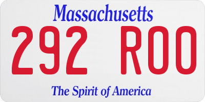 MA license plate 292RO0