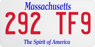 MA license plate 292TF9