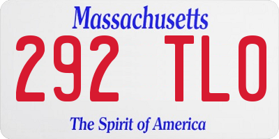 MA license plate 292TL0