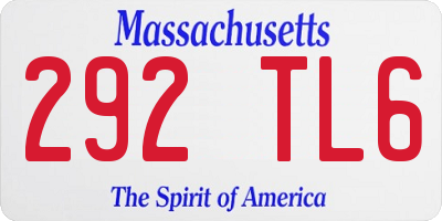 MA license plate 292TL6