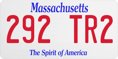 MA license plate 292TR2