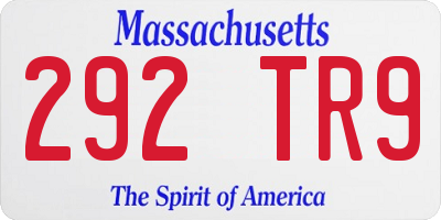 MA license plate 292TR9