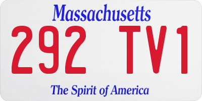 MA license plate 292TV1