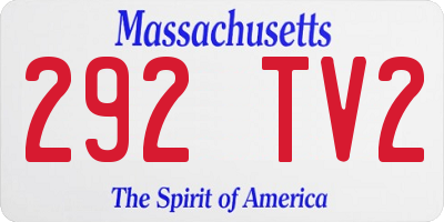 MA license plate 292TV2