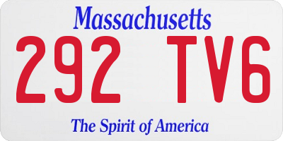 MA license plate 292TV6