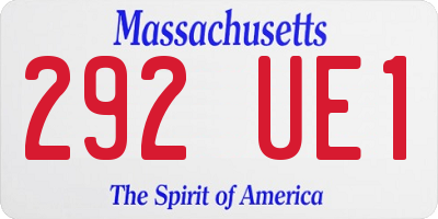 MA license plate 292UE1