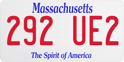 MA license plate 292UE2
