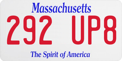 MA license plate 292UP8
