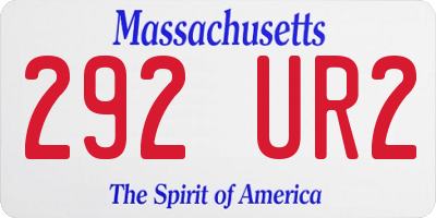 MA license plate 292UR2