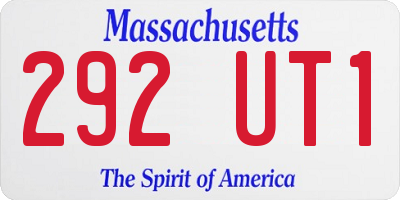 MA license plate 292UT1