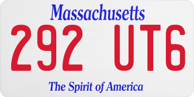 MA license plate 292UT6
