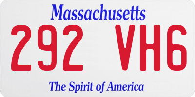 MA license plate 292VH6