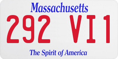 MA license plate 292VI1