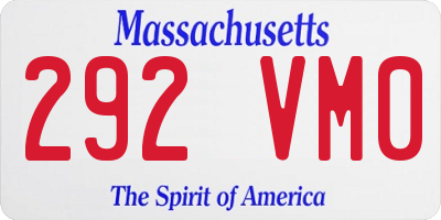 MA license plate 292VM0