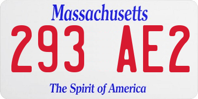 MA license plate 293AE2