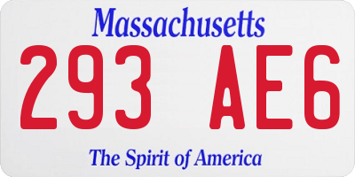 MA license plate 293AE6
