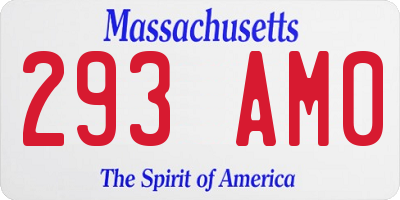 MA license plate 293AM0