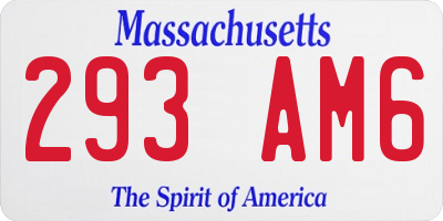 MA license plate 293AM6