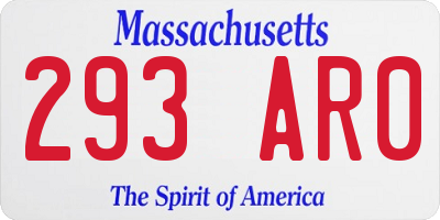 MA license plate 293AR0