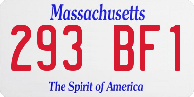 MA license plate 293BF1