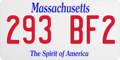 MA license plate 293BF2