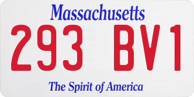 MA license plate 293BV1