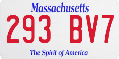 MA license plate 293BV7