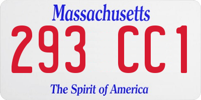 MA license plate 293CC1