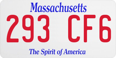 MA license plate 293CF6