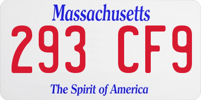 MA license plate 293CF9