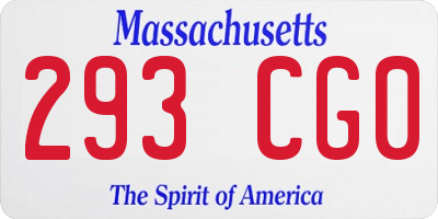 MA license plate 293CG0