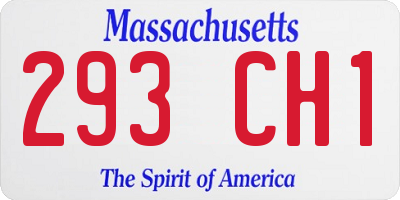 MA license plate 293CH1