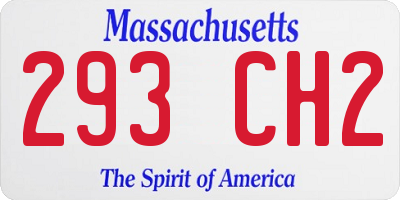MA license plate 293CH2