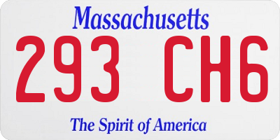 MA license plate 293CH6