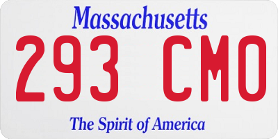MA license plate 293CM0